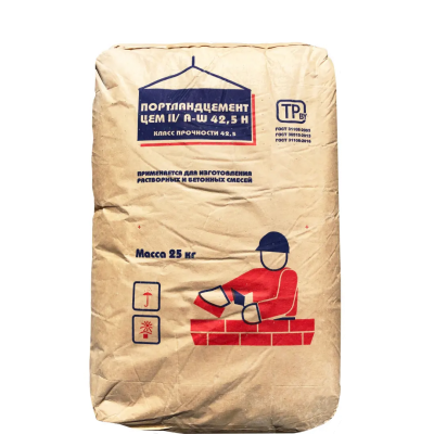 Цемент М500 Д20. Мешок 25кг. РФ. Иват