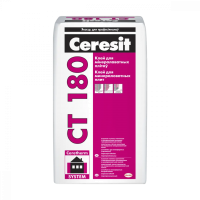 Клей для минераловатных плит Ceresit CT 180 25кг Клей для минераловатных плит Ceresit CT 180 25кг