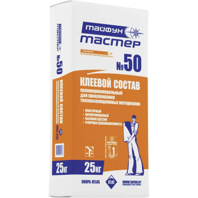 Клей для теплоизоляции Тайфун Мастер №50 25кг