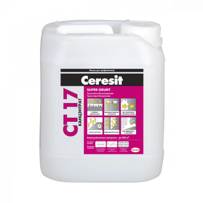 Грунтовка бесцветная Ceresit СТ 17 SuperGrunt