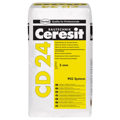 Шпатлевка для ремонта бетона Ceresit CD 24. 25 кг