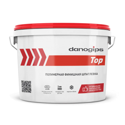 Шпатлевка DANOGIPS TOP полимерная финишная. 10 л