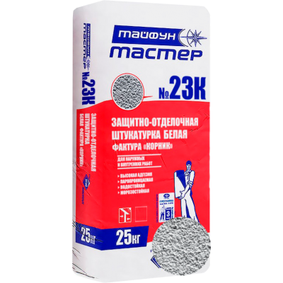 Штукатурка декоративная Тайфун Мастер №23.К-2 Корник 1.5мм. 25кг