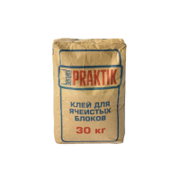 Клей для ячеистых блоков Bergauf Praktik. 30кг Клей для ячеистых блоков Bergauf Praktik. 30кг