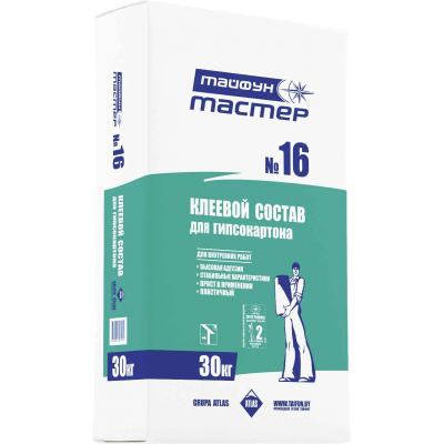 Клей гипсовый Тайфун Мастер №16 30кг